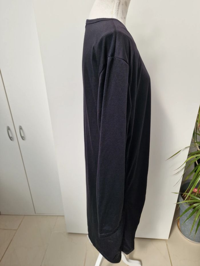 Sweat Ultra Long Noir Effet 3 Vêtements - photo numéro 9