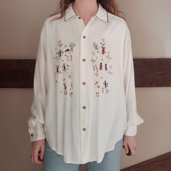 Chemisier broderies champêtres French Connection