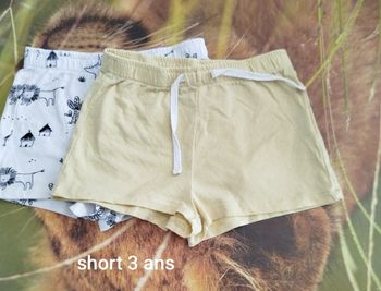 Short 3 ans jaune