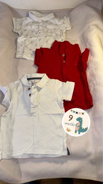 Lot de 3 polos bébé manches courtes