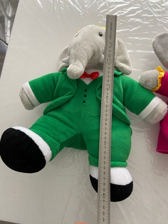 Lot de 2 Grandes Peluches BABAR et CÉLESTE – Le Couple Royal - photo numéro 6