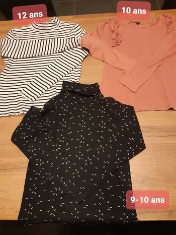 Lots de 3 hauts ML 10-12 ans