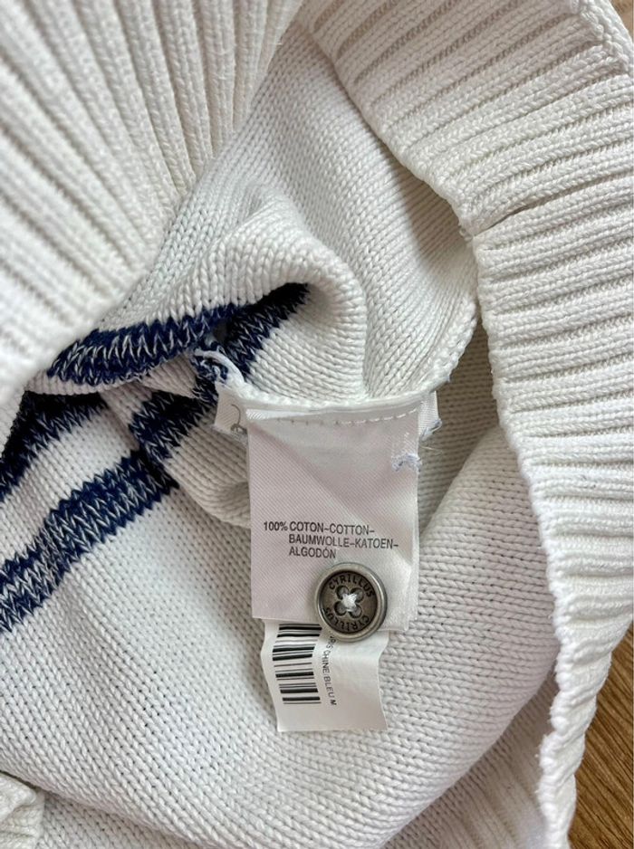 Pull/sweat blanc et bleu marine Cyrillus pour garçon 12 ans (150cm) - photo numéro 5