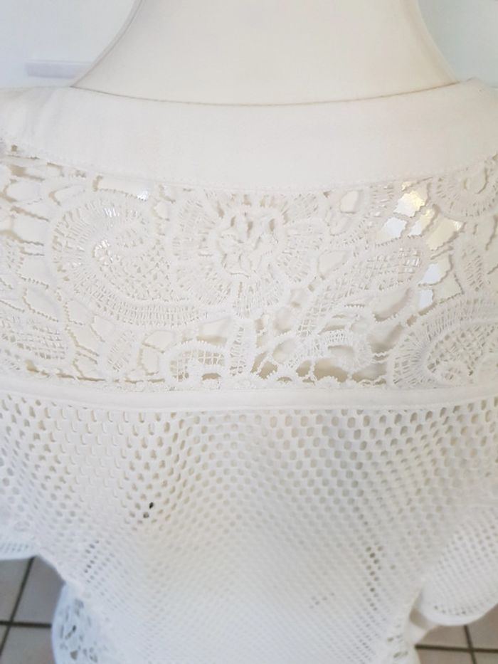 Veste zippée femme en résille et dentelle - photo numéro 6