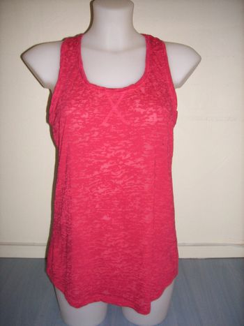 débardeur rouge ajouré style militaire etam taille 40/42