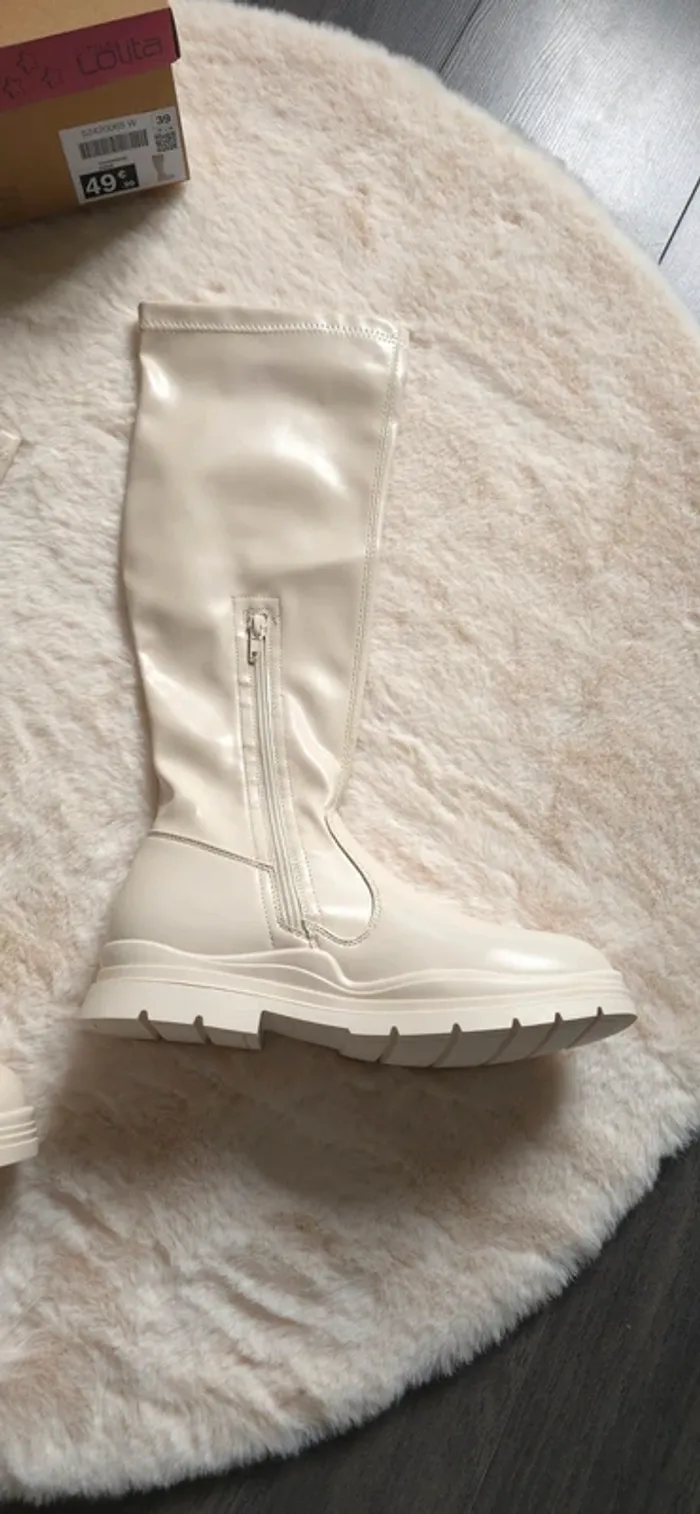 Bottes Cuissarde BEIGE Fille motif Uni - photo numéro 2