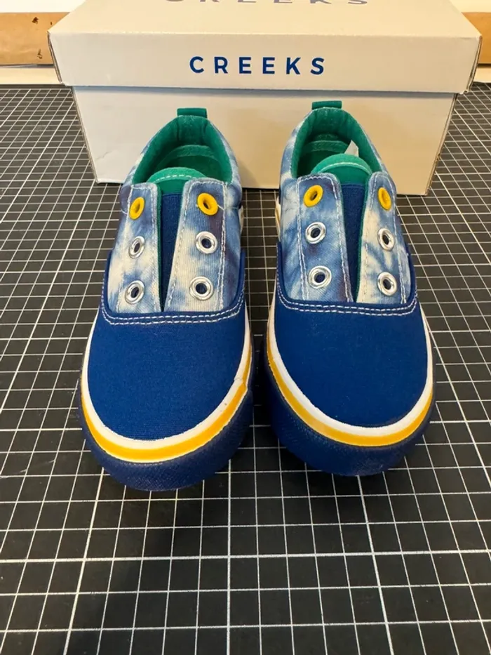 Baskets Slip-On bleues tie&die Creeks taille 28 neuves - photo numéro 3
