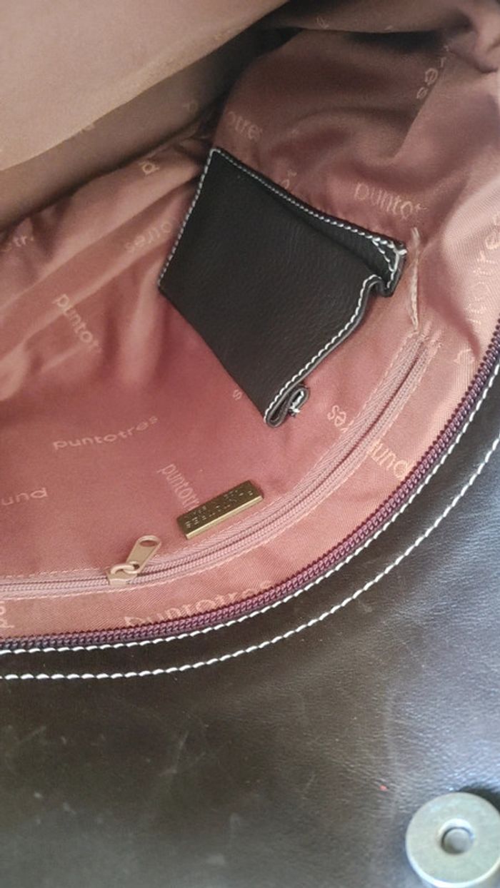 Sac à main en cuir grainé épais excellente qualité marron - photo numéro 10