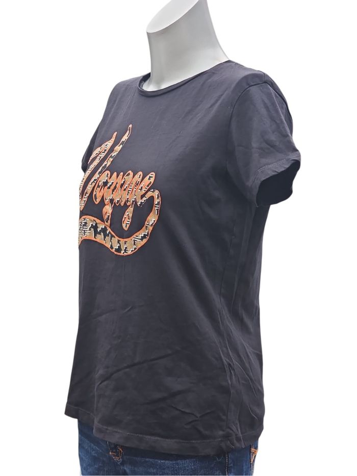 T-shirt noir « Voyage » – imprimé tendance – Taille S (voir mesures) - photo numéro 2