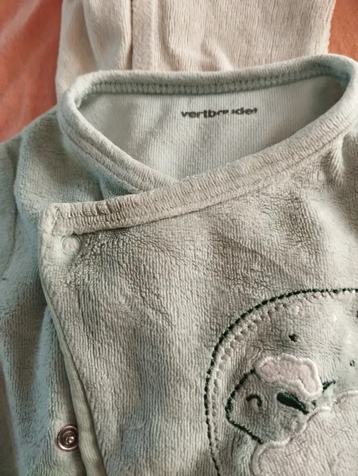 * Lot de 3 pyjamas chauds gris, vert pâle T6M Tex Verbaudet Gémo - photo numéro 6