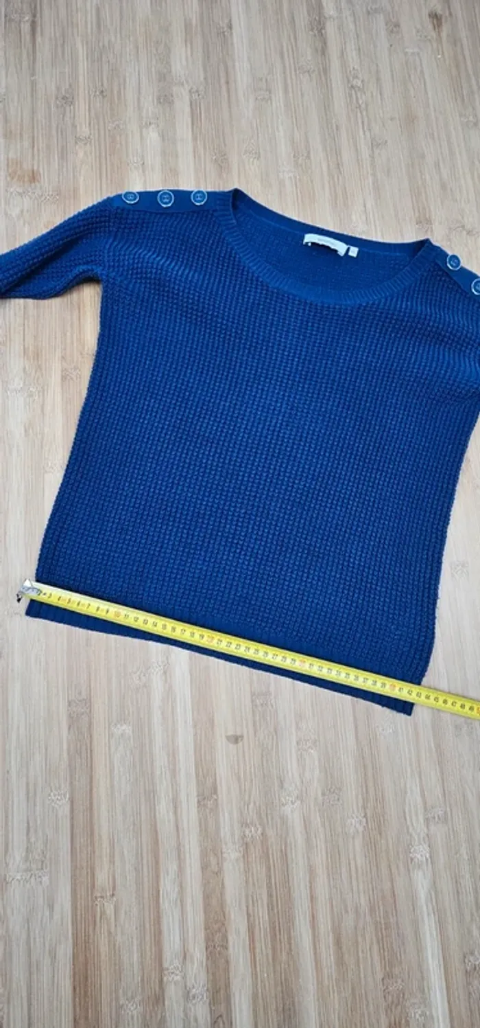 Pull en maille bleu marine Yessica - Taille XS - photo numéro 12