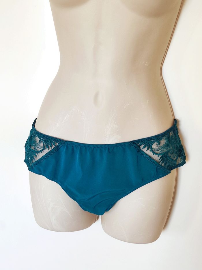Tanga dentelle turquoise dentelle / Etam - 38/M
