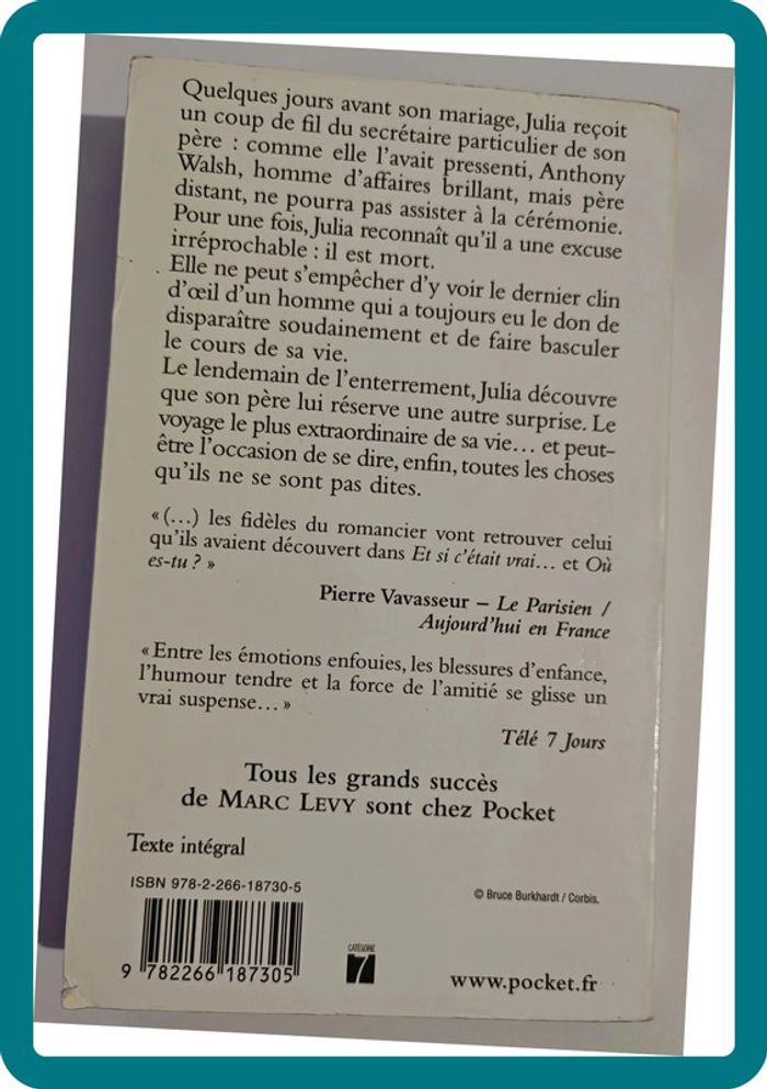 Toutes ces choses qu'on ne s'est pas dites roman de Marc Lévy - photo numéro 2