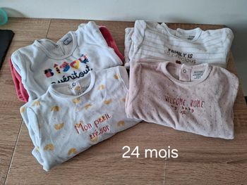 Lot de 4 pyjamas hiver 24 mois