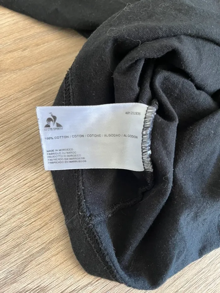 T-shirt noir avec logo brodé - photo numéro 6