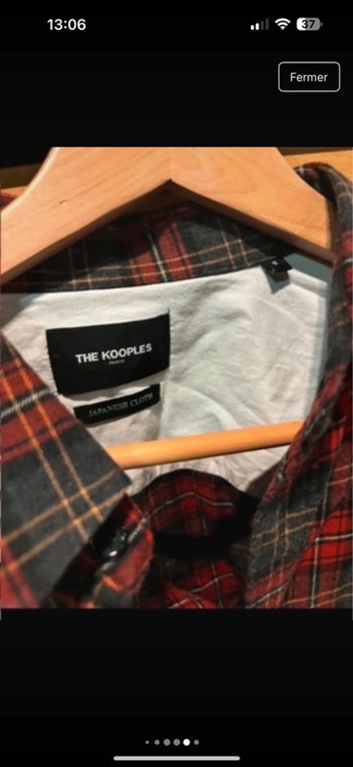 Chemise Homme The Kooples - Taille S - Style Bûcheron Bordeaux - photo numéro 10
