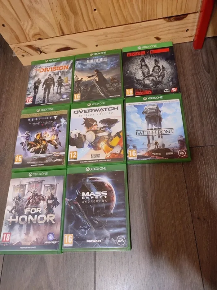 Lot de 8 jeux Xbox division final fantasy star wars battlefront overwatch