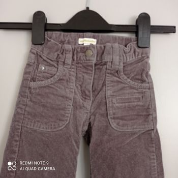 Pantalon velours côtelé gris 6ans Vertbaudet