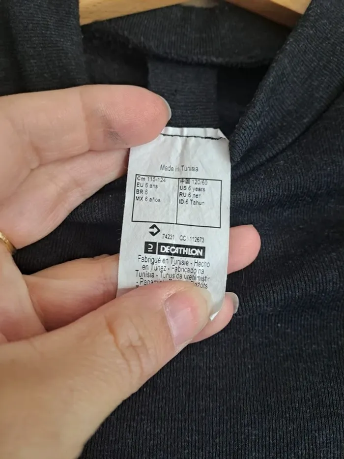 Tenue chaude grise tbe à mettre ss vêtements activité extérieure hiver garçon décathlon 6 ans - photo numéro 5