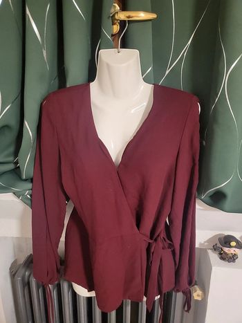Haut manche longue femme bordeaux s new look