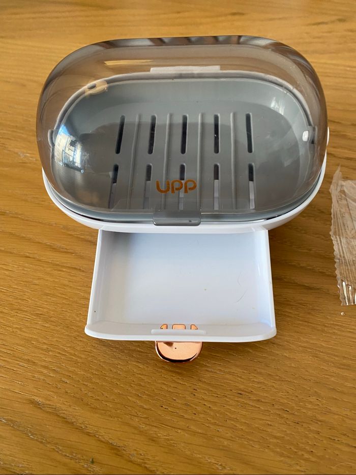 NEUF Leroy Merlin Porte-savon avec couvercle & égouttoir - photo numéro 3