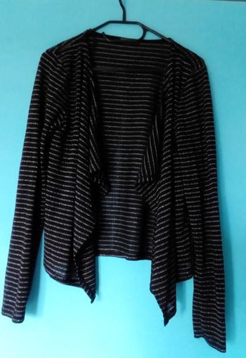 🖤 Veste légère à rayures noires et argentées "Bonobo" taille 40🖤