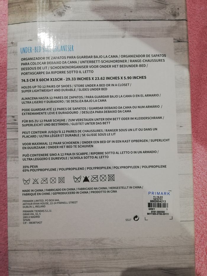 Lot 2 rangements chaussures ou autres Primark neufs - photo numéro 4