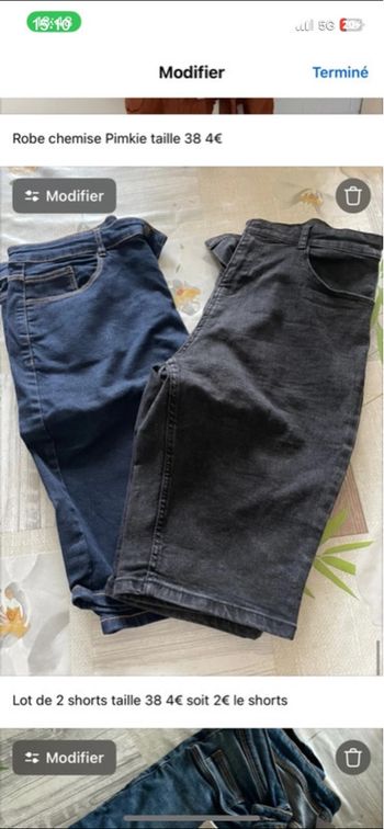 Short en jean 