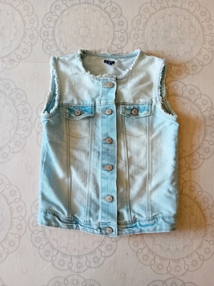 Veste en jean sans manches 12 ans