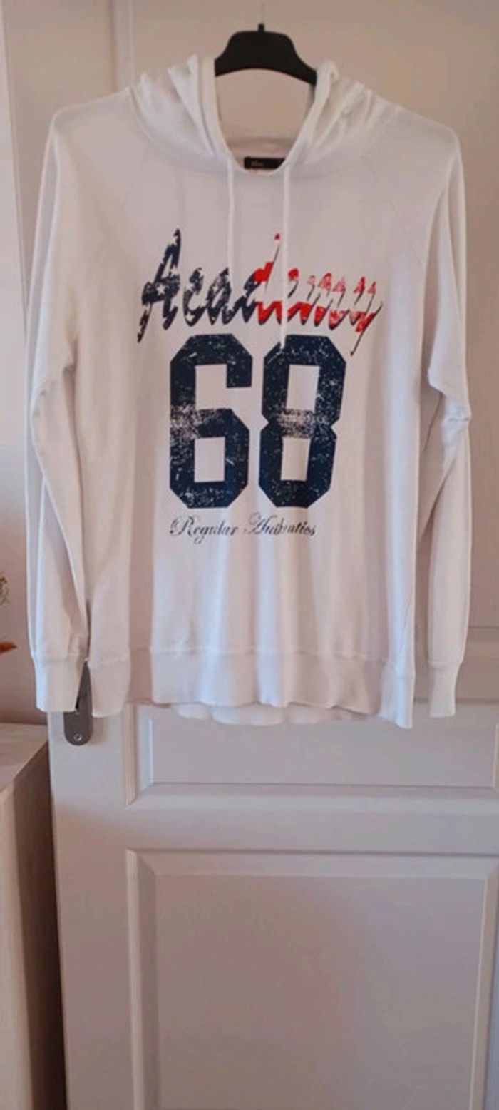 Sweat à capuche femme/fille, blanc fin/léger, taille M - photo numéro 2