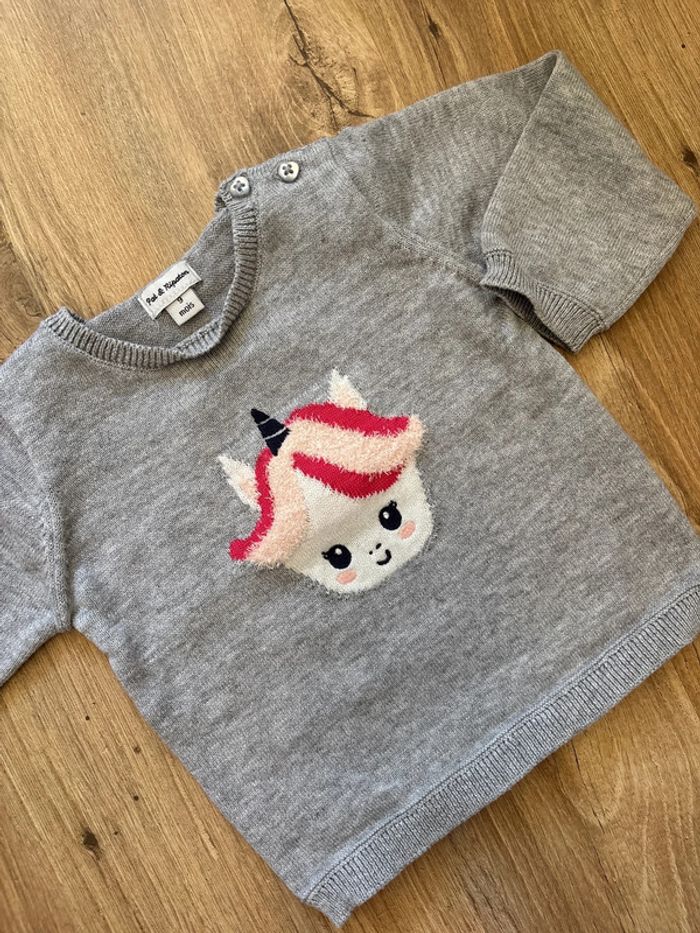 Pull licorne 9 mois