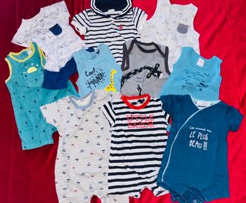 Lot grenouillère été garçon 3 mois