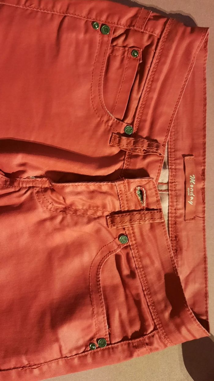 Pantalon rouge taille 34 - photo numéro 7