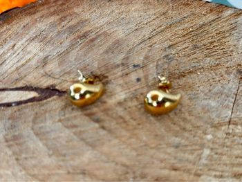 Boucles d’oreilles gouttes virgule acier inoxydable or petit créateur