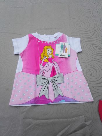 T-shirt 12 mois neuf étiqueté Disney aurore