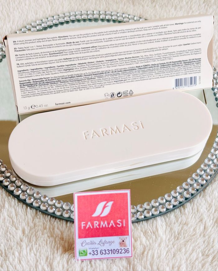 Paleta de rubor y sombras All in One Fair/Medium Farmasi - photo numéro 3