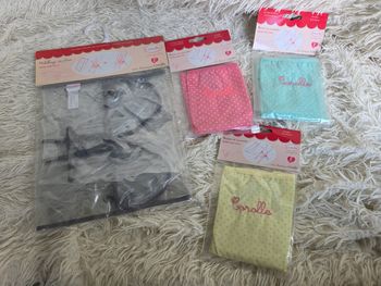 Accessoire poupee corolle pour pousette habillage de pluie + 3 assise de pousette