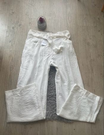 Pantalon écru jambes larges Naf Naf - taille 44