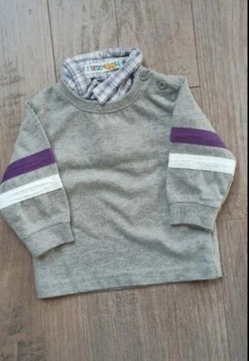 Pull chemise vintage 6 mois