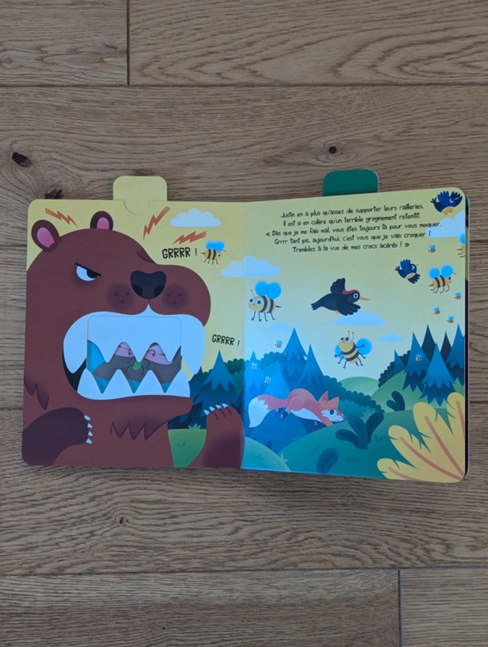 Lot de 2 "Livre croque", Justin l'ours brun et Filon le loup - photo numéro 5