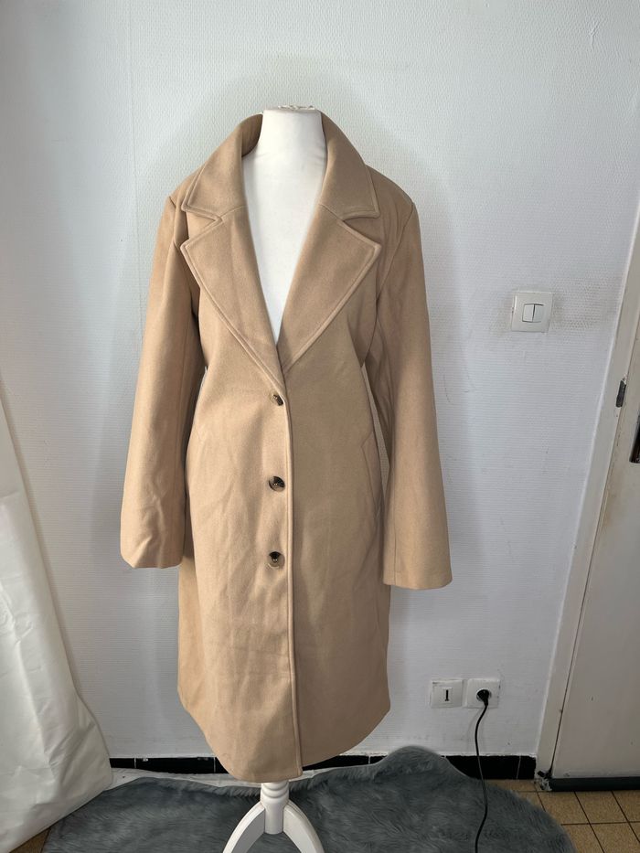 Manteau long beige avec ceinture taille 42 Vila - photo numéro 2