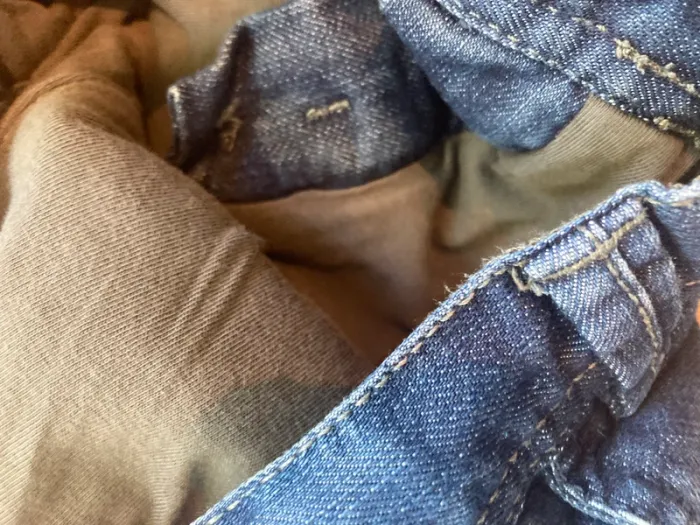 6 ans - pantalon matière jeans avec élastique de réglage à l’intérieur avec usure intentionnelle - photo numéro 7