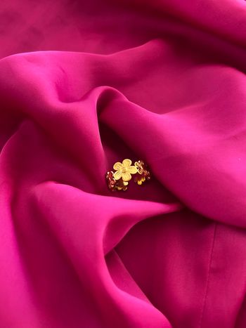 Bague fleurs tendance acier inoxydable