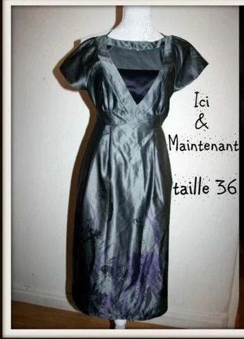 Robe en satin gris Ici et Maintenant taille 36