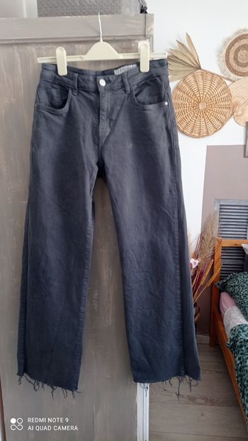 Jean gris Noisy May jambes larges taille 36