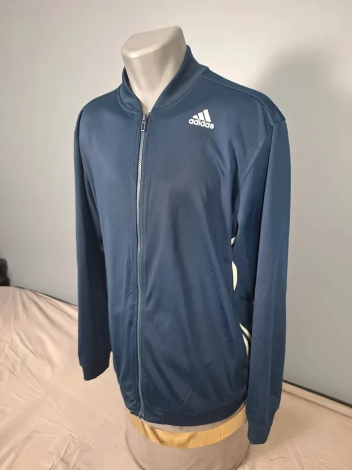 veste légère / Track jacket adidas vintage/ homme - taille L / bleu foncé - année 2015 floqué (452) - photo numéro 7