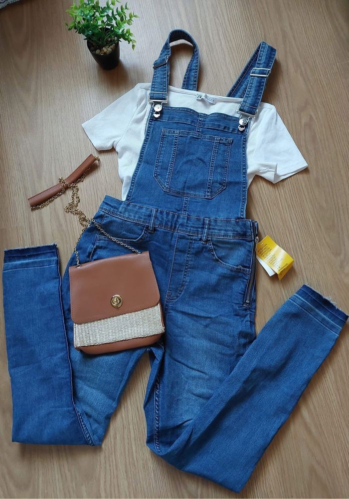 Salopette en jean denim bleu  H&M T36 neuve 💙 - photo numéro 2