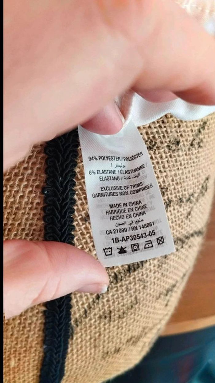 Débardeur ardene jaune et blanc taille l - photo numéro 8