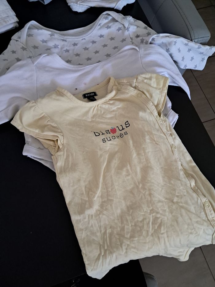 Lot bodies et barboteuse en coton