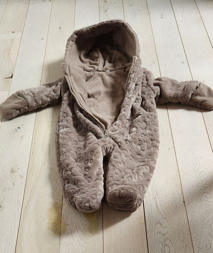 Combinaison chaude marron ours 🐻 taille 68 (6 mois) - photo numéro 6